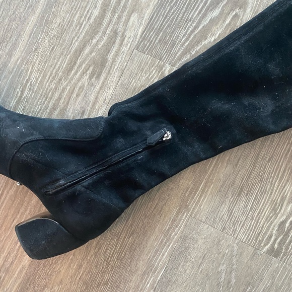 Prada Over the Knee Suede Black Boot - Picture 4 of 9